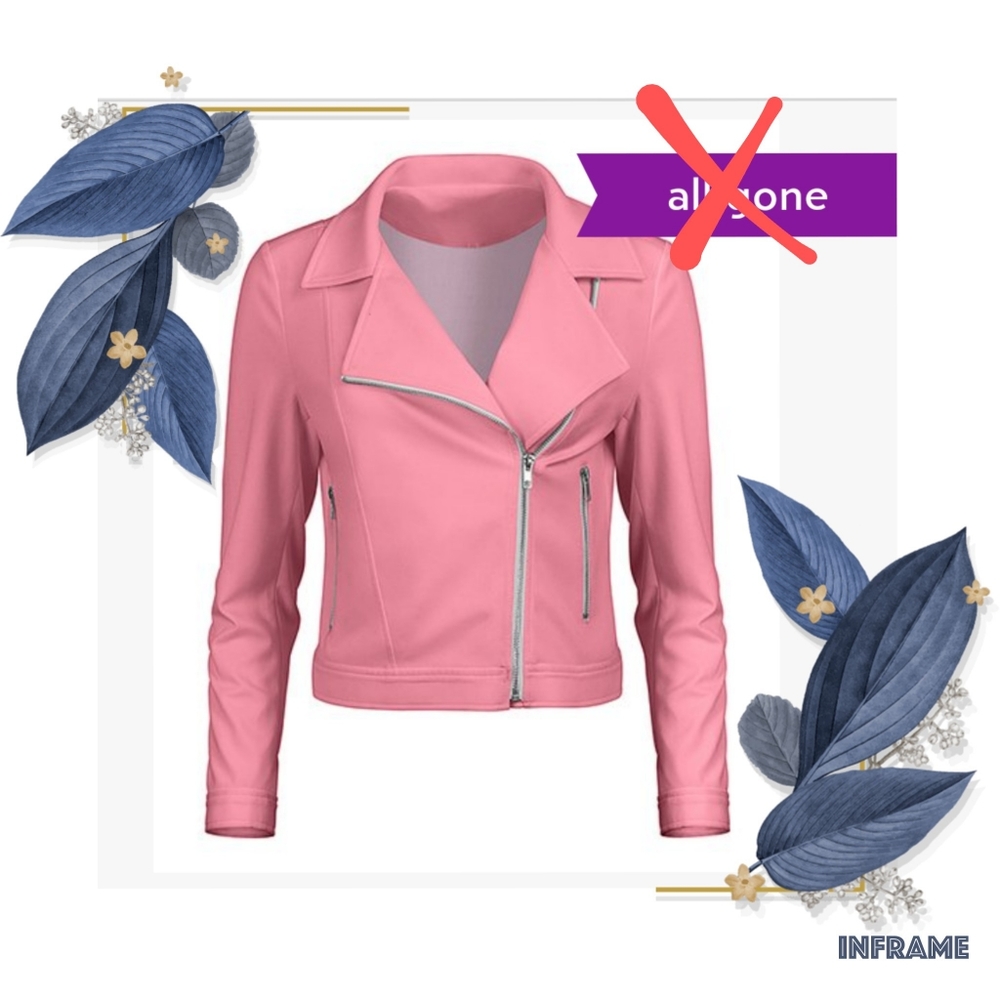 NWT Lily L Moto Jacket in Coral